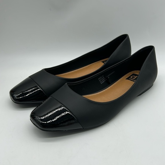 DV by Dolce Vita Black Toe Cap Ballet Flats Women’s Size 6 | Melanie | NWT - Picture 4 of 11